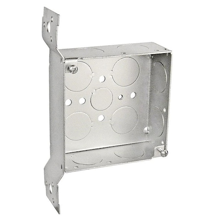 Southwire Electrical Box, 21 cu in, Square Box Type, 4 Gangs, Steel, Square Shape 52151-3/4F